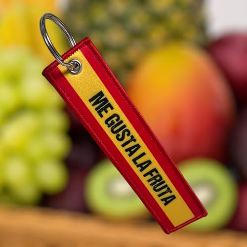 Llavero Bordado 'Me Gusta la Fruta 13 x 3 cm