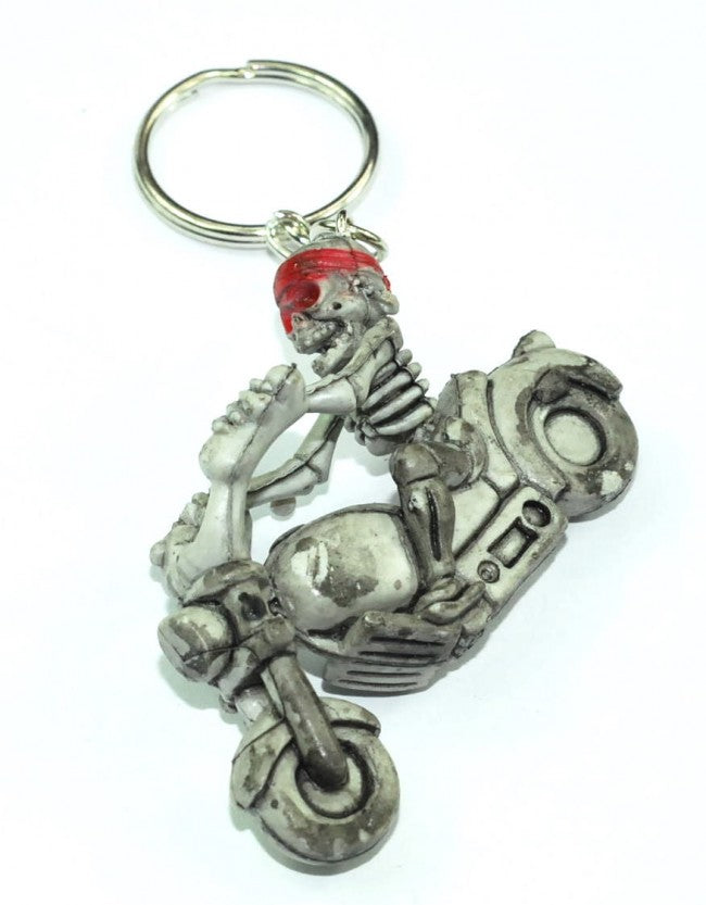Llavero skull motorbike red eyes