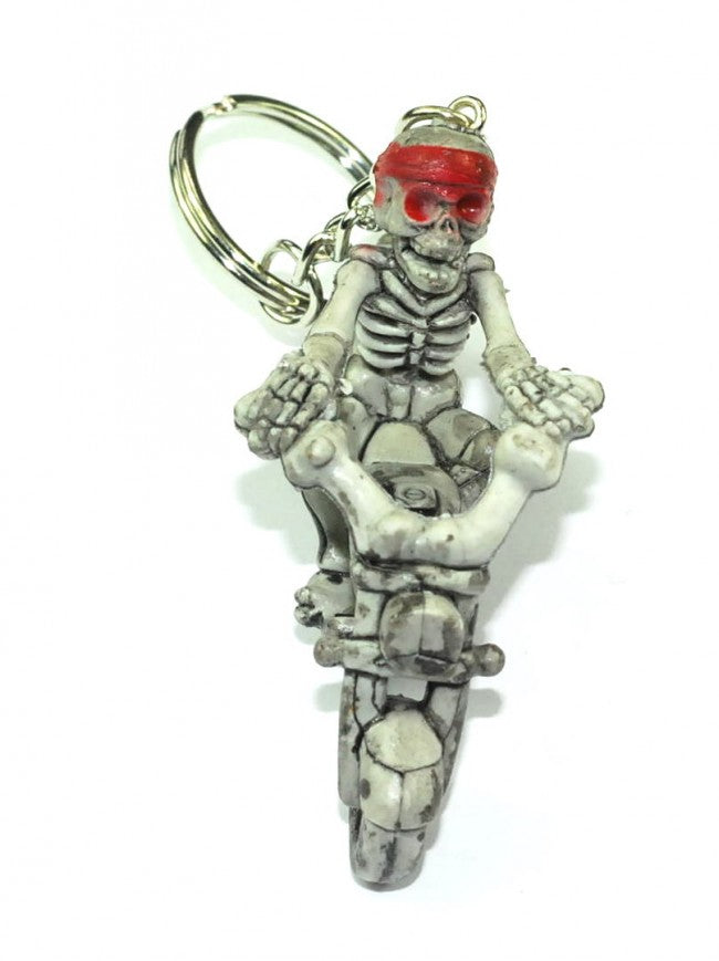 Llavero skull motorbike red eyes