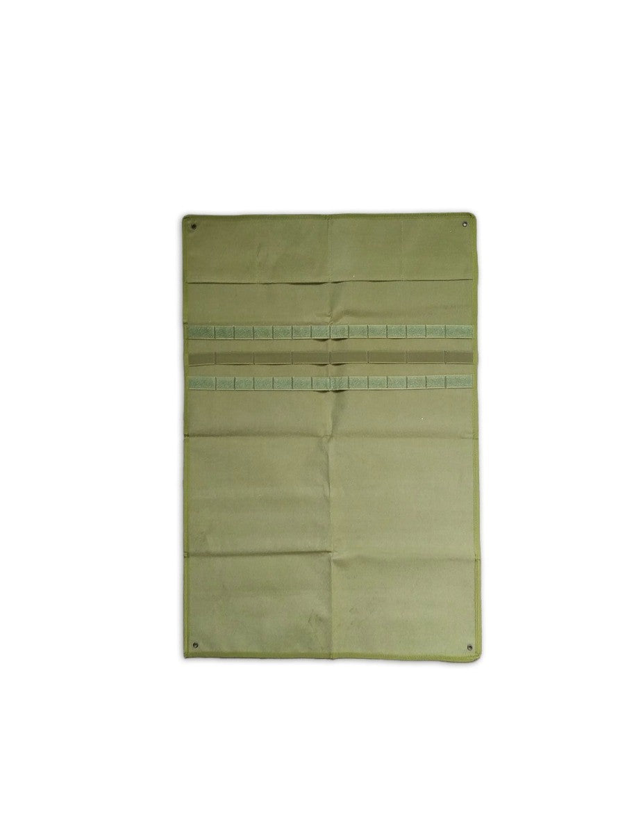 Manta Porta parches hook and loop en color verde Militar - Tamaño: 100x200 cm
