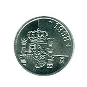 Gemelos Moneda de 1 Peseta Año 1993 Negra "Lenteja"