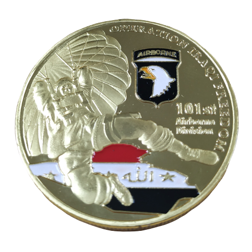 Moneda Conmemorativa 101st Division Operation Iraqi Freedom 39mm Recreacion Historica - Replica Militar