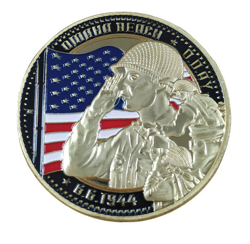 Moneda Conmemorativa D-Day U.S Infantry 39mm Recreacion Historica - Replica Militar