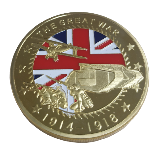 Moneda Conmemorativa The Great War 39mm Recreacion Historica - Replica Militar