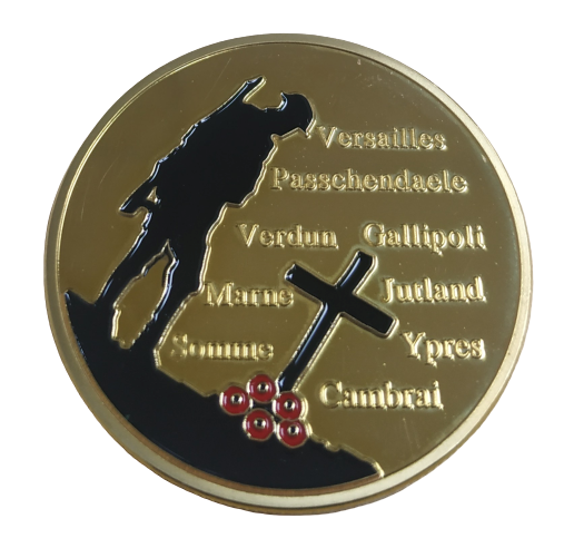 Moneda Conmemorativa The Great War 39mm Recreacion Historica - Replica Militar