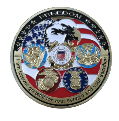 Moneda Conmemorativa US Freedom 39mm Recreacion Historica - Replica Militar