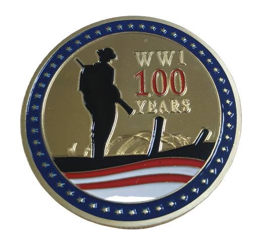 Moneda Conmemorativa WW1 100 Years 39mm Recreacion Historica - Replica Militar