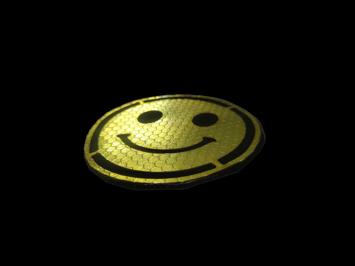 Parche reflectante de Carita feliz "Smiley Face" Amarillo