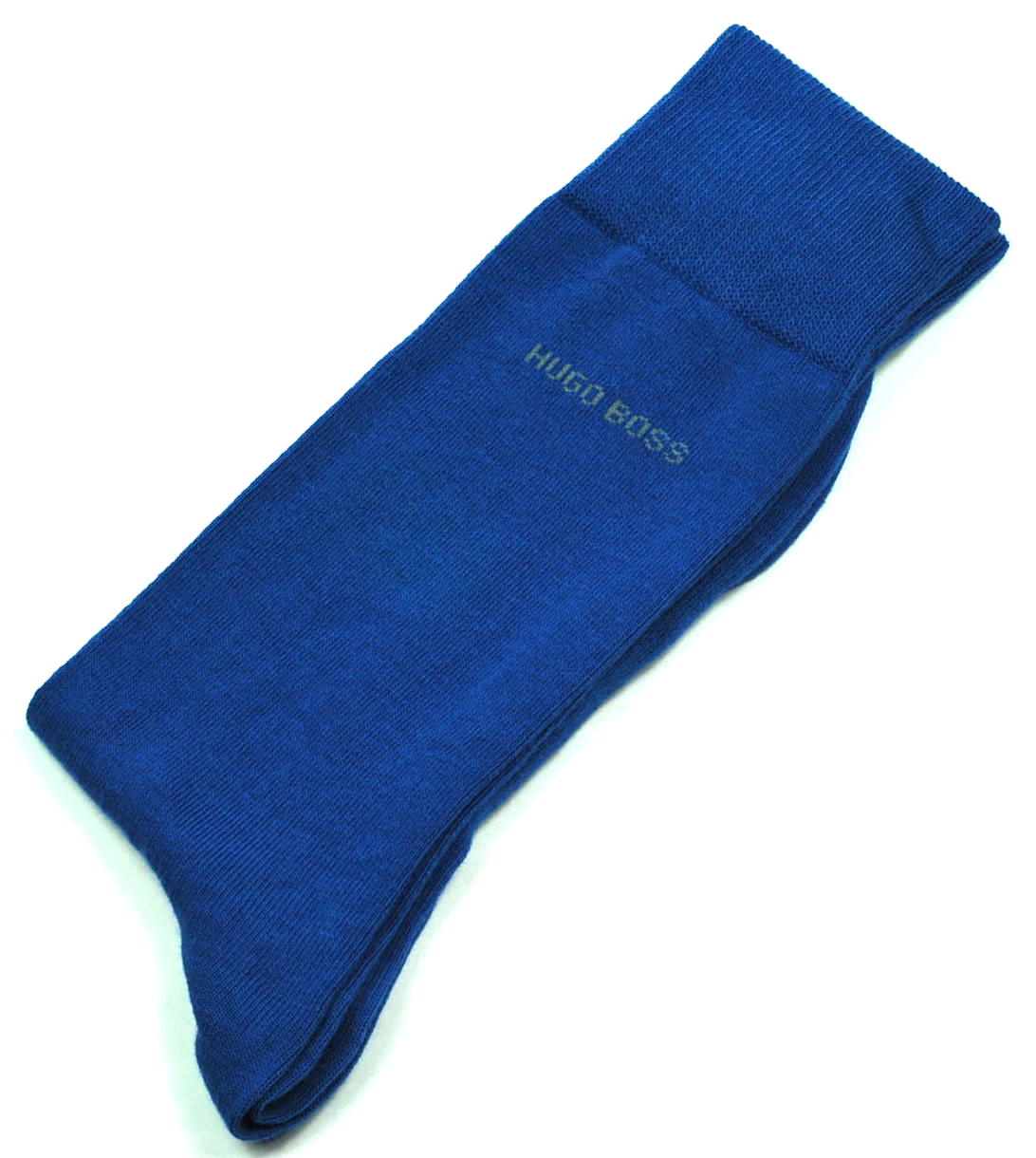 Pack 2 pares de Calcetines de Caballero Hugo Boss Talla 43-46 Blue and Grey, Navy and Blue in Square