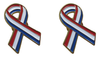 Pack 2 Pins de Solapa Lazo Bandera Holanda Ribbon Flag Holland 30x25mm