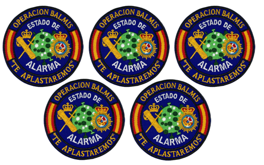 Pack 5 Parches Operación Balmis 2020 Estado de Alarma