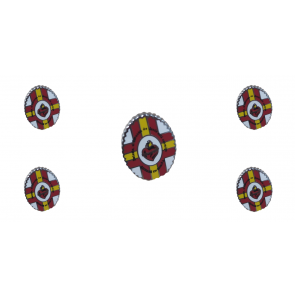 Pack 5 Pins de Solapa Detente de Bala Carlista Sagrado Corazón de Jesus 17x13mm