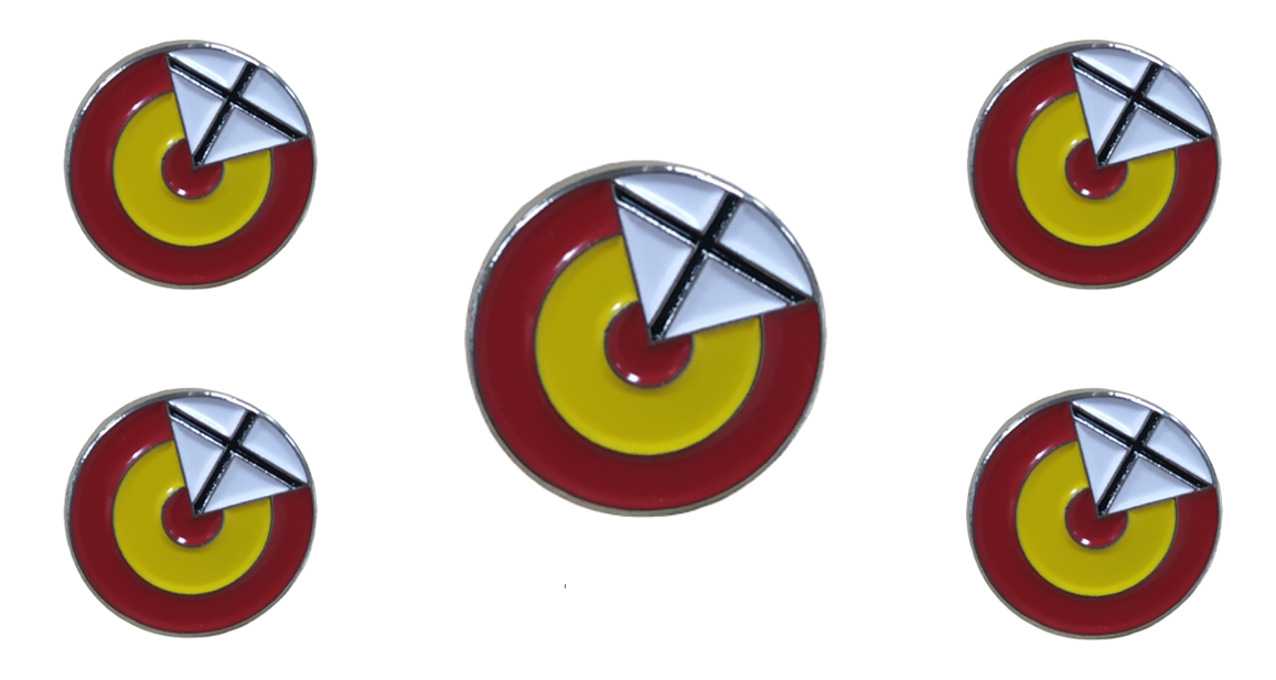 Pack 5 Pins de Solapa Escarapela Española con Aspas 16mm