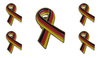 Pack 5 Pins de Solapa Lazo Bandera Alemania Ribbon Flag Germany 30x25mm
