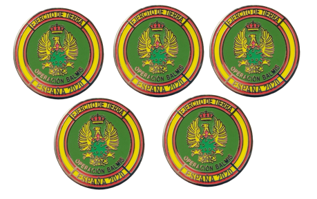 Pack 5 Pins de Solapa Operación Balmis 2020 Ejercito de Tierra