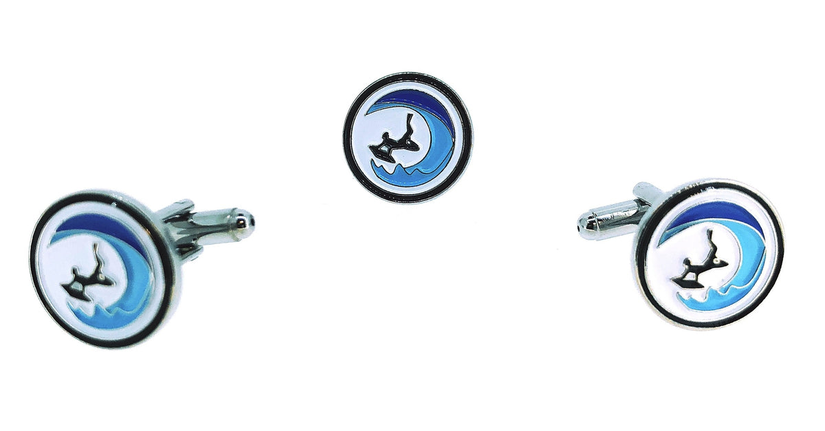 Pack Completo de Pin y Gemelos para camisa de Surf Life