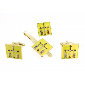 Pack Pasador de Corbata ‪Gemelos para Camisa y Pin de Solapa Estandarte de Alfonso VIII de la Batalla de las Navas de Tolosa 1212