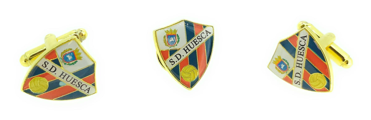 Pack Completo de Pin y Gemelos para camisa S.D. Huesca