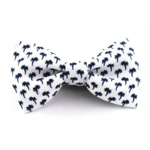 Pajarita Algodon 100% HUGO White Palm Tree 50312653 Bow Tie