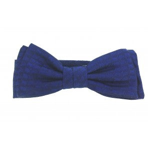 Pajarita HUGO de pura Seda Jacquard con estampados en tonos azul marino