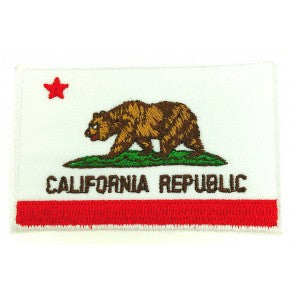 Parche Bordado Termoadhesivo de la Bandera de California Republic 7cm