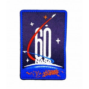 Parche Bordado Hook and Loop 60th Aniversary Nasa 9x6cm