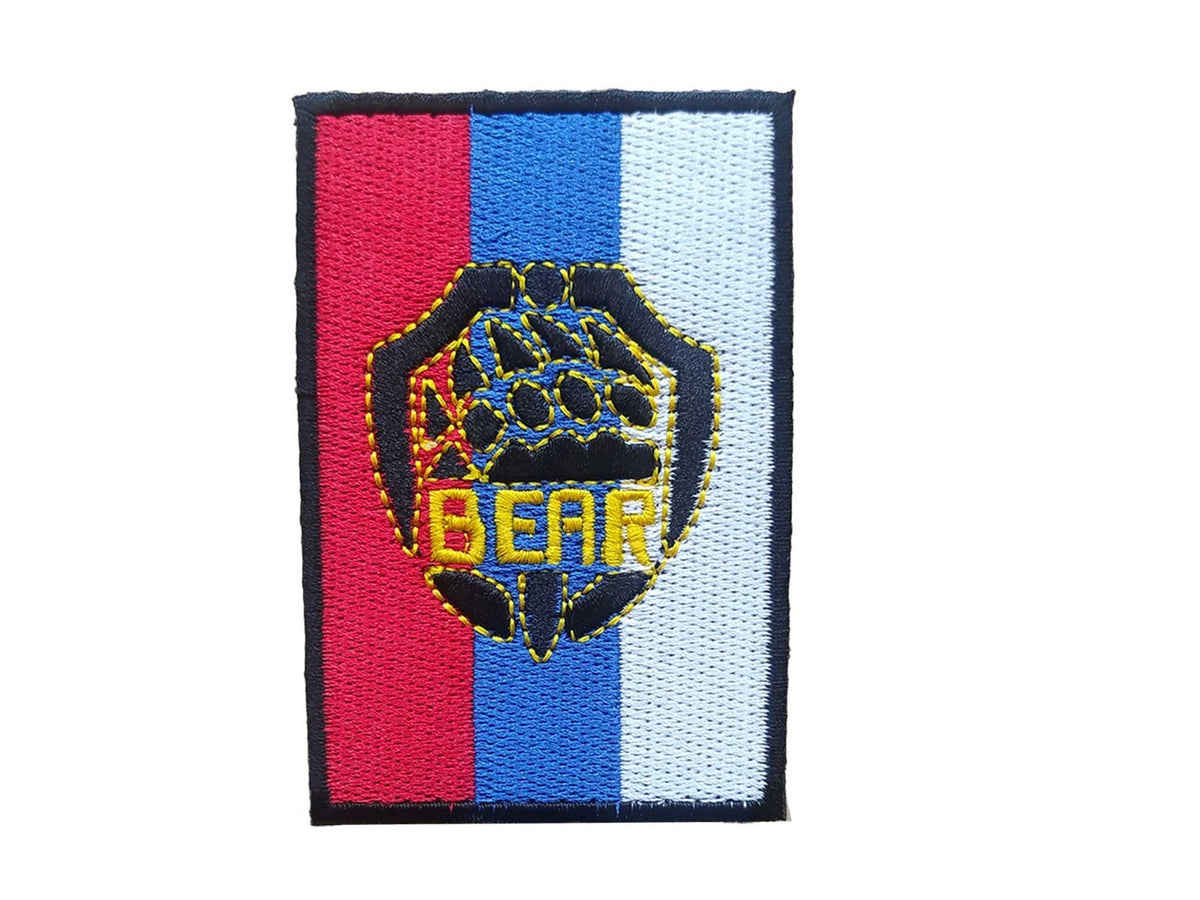 Parche Bordado Hook and Loop Garra de Oso Ruso Vertical-Gemelolandia