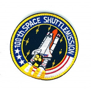 Parche Bordado Hook and Loop NASA 100th SPACE SHUTTLE MISSION 8cm