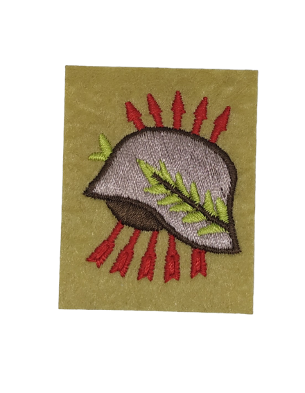 Parche Bordado Militar Ex-Combatiente 5x4cm Recreación Histórica-Réplica Militar