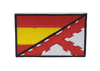 Parche Bordado Termoadhesivo Bandera España Cruz Borgoña Recreación Histórica-Réplica Militar