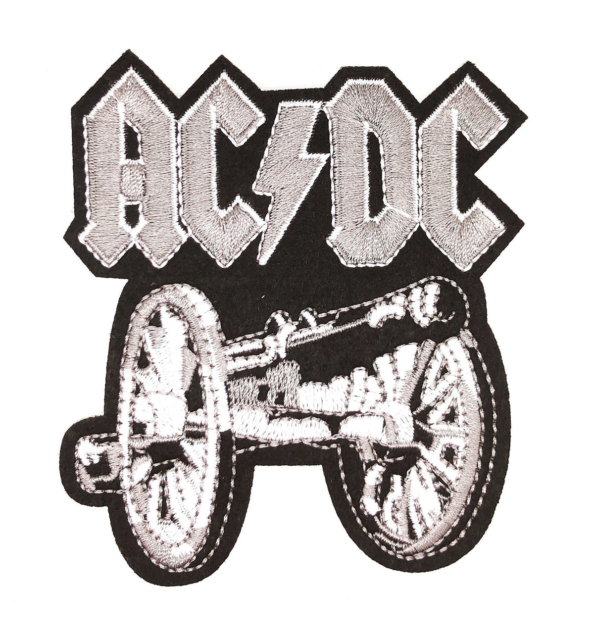 Parche Bordado Termoadhesivo Cañón ACDC 10x8,5cm