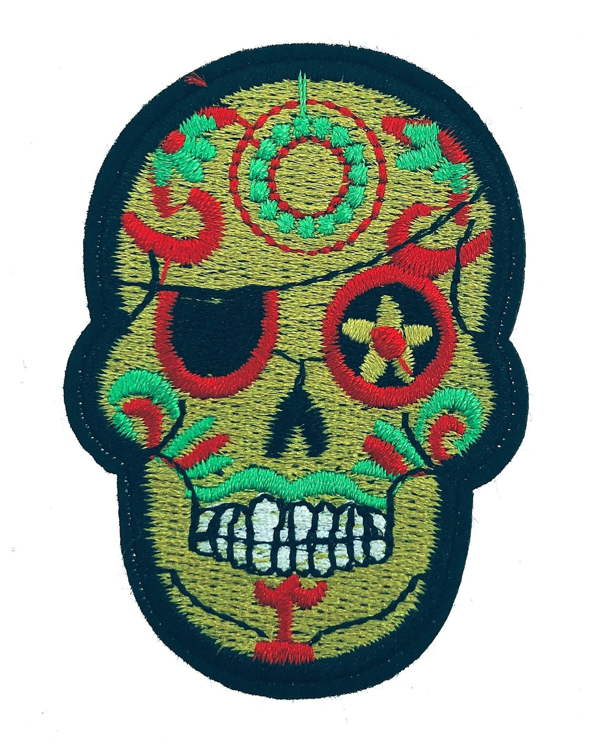 Parche Bordado Termoadhesivo Calavera Catrina 7 cm Modelo Parche Ojo