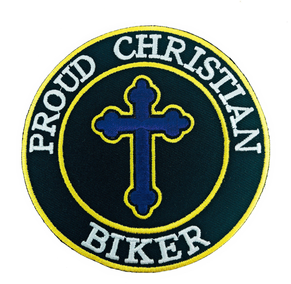 Parche Bordado Termoadhesivo Proud Christian Biker 9 cm