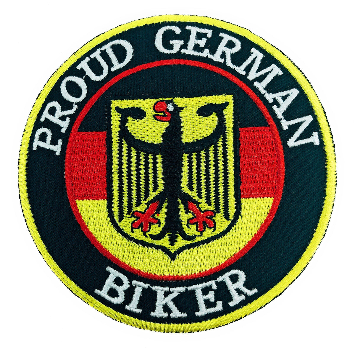Parche Bordado Termoadhesivo Proud German Biker 9 cm