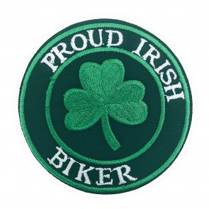 Parche Bordado Termoadhesivo Proud Irish Biker 7cm