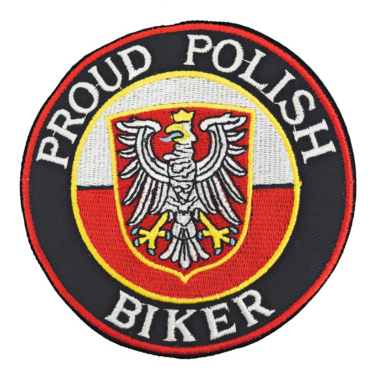 Parche Bordado Termoadhesivo Proud Polish Biker 9 cm