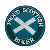 Parche Bordado Termoadhesivo Proud Scottish Biker 7cm