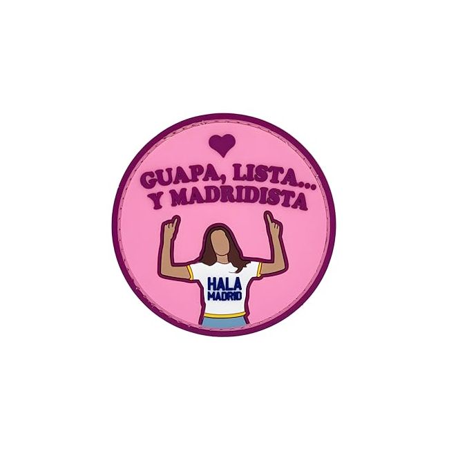Parche de Goma Hook and Loop Guapa Lista y Madridista Rosa 6cm