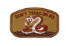 Parche Hook and Loop Dont tread on me- Color Marrón - 78x49mm