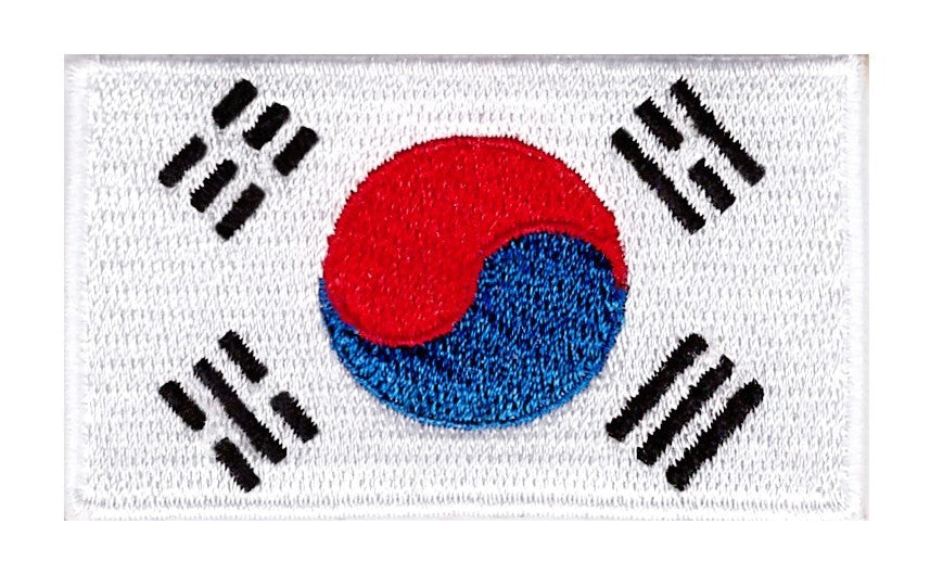 Parche Termoadhesivo Bandera de Corea del Sur 6cm