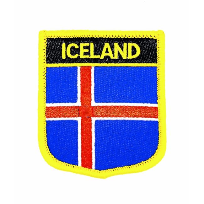 Parche Termoadhesivo Bandera escudo Islandia 7x6 cm