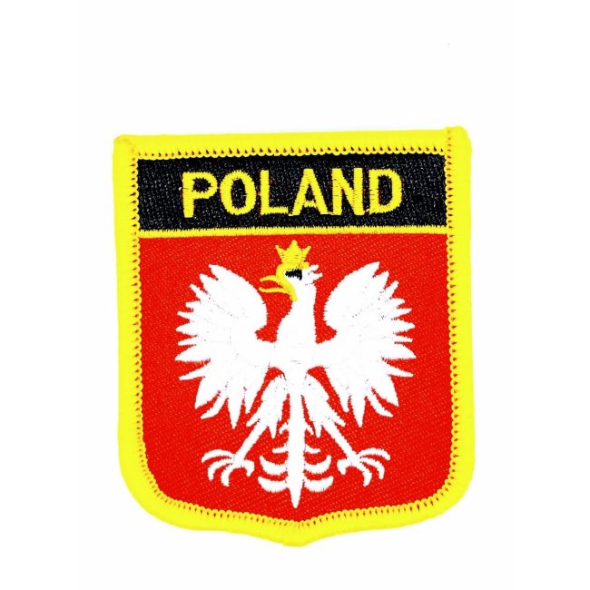 Parche Termoadhesivo Bandera escudo Polonia aguila 7x6 cm