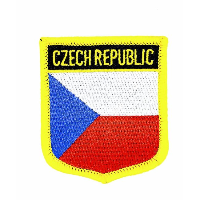 Parche Termoadhesivo Bandera escudo Rep Checa 7x6 cm