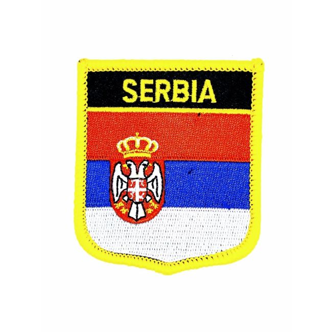 Parche Termoadhesivo Bandera escudo Serbia 7x6 cm
