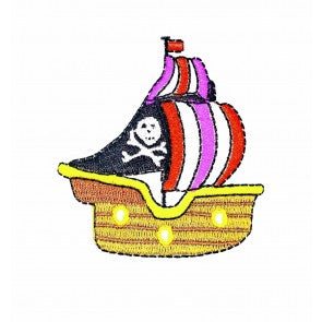 Parche Termoadhesivo Barco pirata 7x6,5 cm