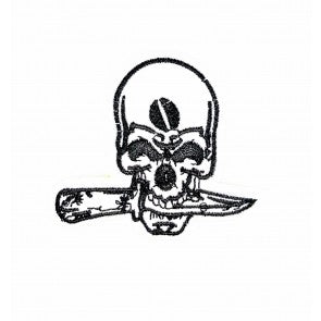 Parche Termoadhesivo Calavera con Cuchillo 7x6cm
