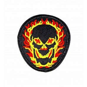 Parche Termoadhesivo Calavera on fire 6 x 5,5 cm