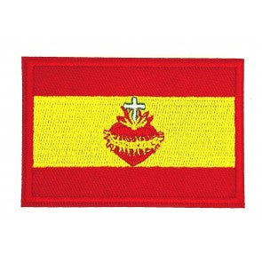 Parche Termoadhesivo de la Bandera de España Sagrado Corazon 7cm