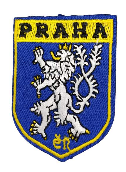 Parche Termoadhesivo Escudo Leon Praga Azul 8x6cm
