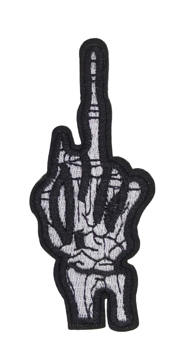 Parche Termoadhesivo Esqueleto Fuck You! 9x4 cm